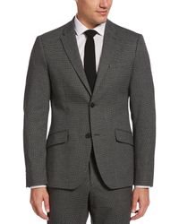 Perry Ellis Slim Fit Stretch Textured Suit Jacket - Gray