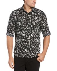 Perry Ellis Cotton Floral Print Shirt in White for Men | Lyst