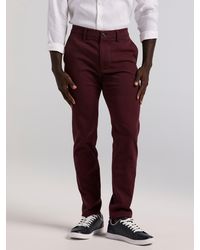 Perry Ellis - Slim Fit Dyed Solid Twill Chino Pants - Lyst