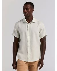 Perry Ellis - Linen Short Sleeve Shirt - Lyst