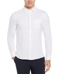 Perry Ellis - Big And Tall Untucked Total Stretch Solid Shirt - Lyst