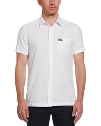 Perry Ellis - Short Sleeve Solid Oxford Shirt - Lyst