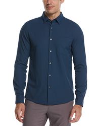 Perry Ellis - Untucked Total Stretch Slim Fit Solid Shirt - Lyst