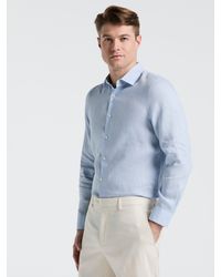 Perry Ellis - Linen Long Sleeve Shirt - Lyst