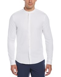 Perry Ellis - Tall Untucked Total Stretch Slim Fit Banded Collar Shirt - Lyst