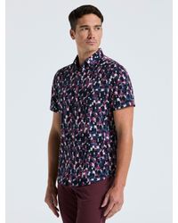 Perry Ellis - Slim Fit Total Stretch Watercolor Print Shirt - Lyst