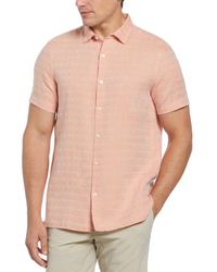 Perry Ellis - Linen Blend Textured Shirt - Lyst