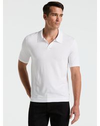 Perry Ellis - Tech Knit Open Collar Sweater Polo - Lyst
