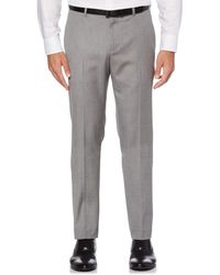 Flat-front Linen Herringbone Pants 