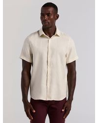 Perry Ellis - Linen Short Sleeve Shirt - Lyst