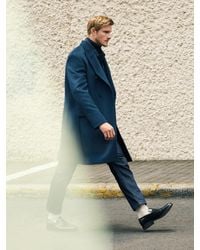 Perry Ellis - Textured Wool Double-Breasted Overcoat - Lyst