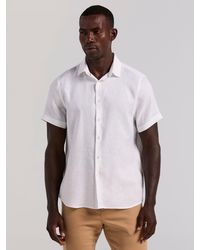 Perry Ellis - Linen Short Sleeve Shirt - Lyst