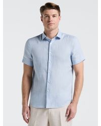 Perry Ellis - Linen Short Sleeve Shirt - Lyst