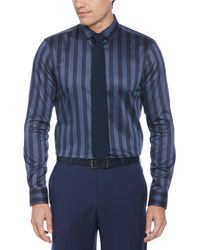Perry Ellis - Slim Fit Tonal Twill Stripe Dress Shirt - Lyst