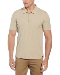 Perry Ellis - Quarter Zip Ribbed Polo - Lyst
