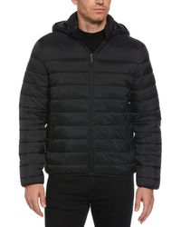 Perry Ellis - Lightweight Hooded Puffer Jacket - Lyst