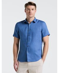 Perry Ellis - Linen Short Sleeve Shirt - Lyst