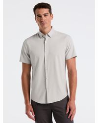 Perry Ellis Performance Tech Slim Fit Dress Shirt in Blue for Men | Lyst