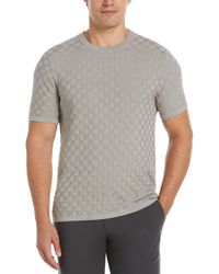 Perry Ellis - Square Pattern Crew Neck Sweater Shirt - Lyst