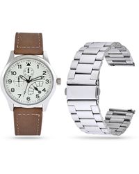 Perry Ellis - Interchangeable Strap Watch Gift Set - Lyst
