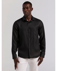 Perry Ellis - Linen Long Sleeve Shirt - Lyst