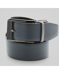 Perry Ellis - Carbon Leather Reversible Belt - Lyst