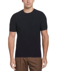 Perry Ellis - 'Tech Knit Vertical Ribbed Sweater T-Shirt - Lyst