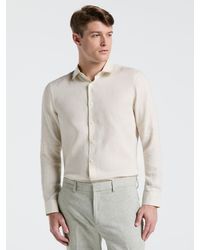 Perry Ellis - Linen Long Sleeve Shirt - Lyst