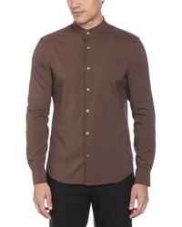 Perry Ellis - Untucked Total Stretch Slim Fit Banded Collar Shirt - Lyst