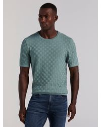 Perry Ellis - Square Pattern Crew Neck Sweater T-Shirt - Lyst