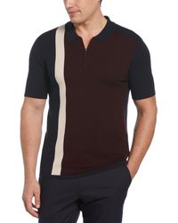 Perry Ellis - Big & Tall Tech Knit Color Block Zip Polo - Lyst