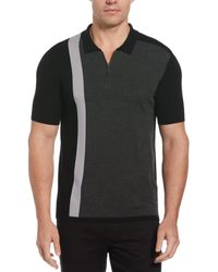 Perry Ellis - Big And Tall Tech Knit Color Block Zip Polo - Lyst