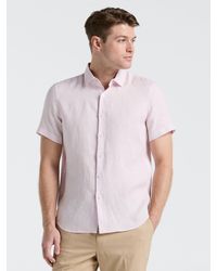 Perry Ellis - Linen Short Sleeve Shirt - Lyst