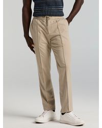Perry Ellis - Slim Fit Linen Blend Drawstring Pants - Lyst