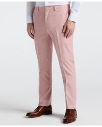 Perry Ellis - Slim Fit Solid Linen Blend Pants - Lyst