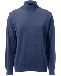 Peter Hahn - Pullover aus 100% PREMIUM Kaschmir Modell Roland blau - Lyst
