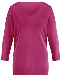 Emilia Lay - V-Pullover Mit 3/4-Arm, Gr. M - Lyst