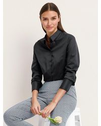 Eterna - Blouse 100% Katoen Lange Mouwen Van - Lyst