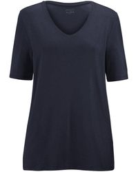 Anna Aura Synthetik V-Shirt 1/2-Arm mehrfarbig in Blau Damen Bekleidung Oberteile Kurzarm Oberteile 
