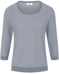Peter Hahn - Rundhals-pullover aus 100% supima®-baumwolle, , gr. 36, baumwolle - Lyst
