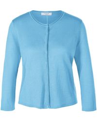 mayfair by Peter Hahn Strickjacke 3/4-arm - Blau