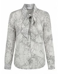 St. Emile - Bluse Stehkragen - Lyst