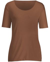 Peter Hahn - Rundhals-shirt mit langem 1/2-arm, , gr. 36, viskose - Lyst