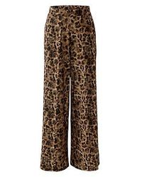 Ouí - Wide Fit-Jersey Broek Van - Lyst