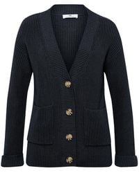 Peter Hahn - Strickjacke mit v-ausschnitt, , gr. 38, baumwolle - Lyst