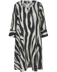 Peter Hahn - Kleid Rundhals-Ausschnitt - Lyst