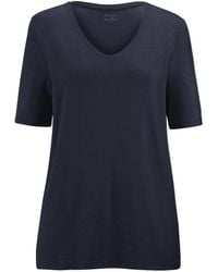 Anna Aura - Shirt mit gerundetem v-ausschnitt, , gr. 50, viskose - Lyst