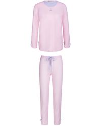 Damen Bekleidung Nachtwäsche Schlafanzüge Laura Urbinati Baumwolle Pyjamahemd Aus Baumwolle Und Seide Mit Druck in Pink 