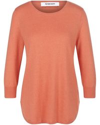 Peter Hahn - Rundhals-Pullover Aus Seide Und Kaschmir - Lyst