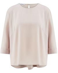 Peter Hahn - Bluse Rundhals-Ausschnitt - Lyst